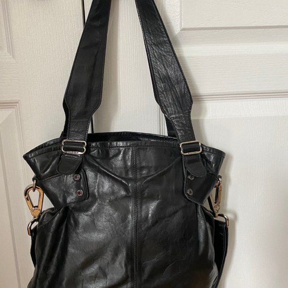 Sac a main Rudsak à bandoulière en cuir noir. - Picture 11 of 11